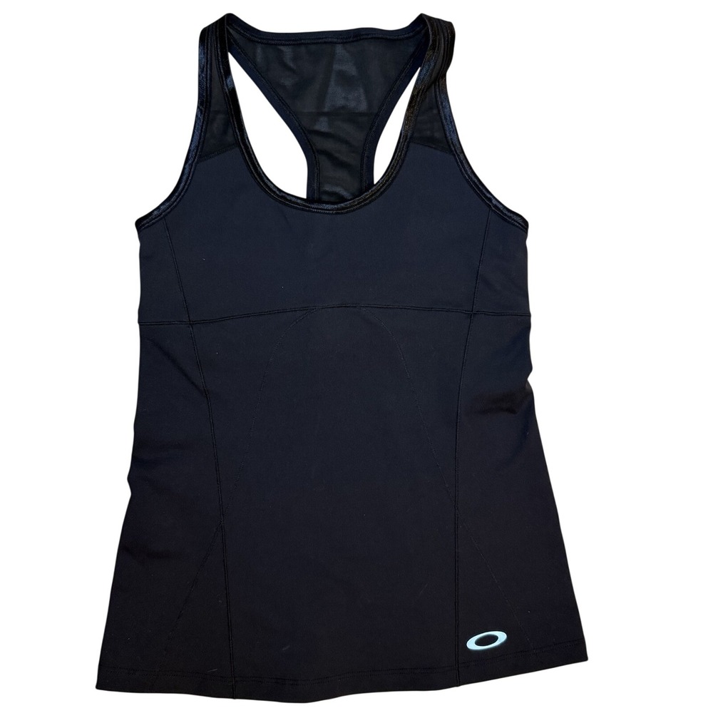 Oakley NWT Top Womens Lg Black Power Scoop Neck Racerback Active Stretch Tank